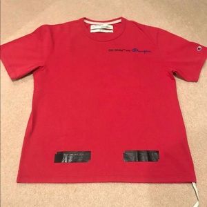 off white x champion shirt